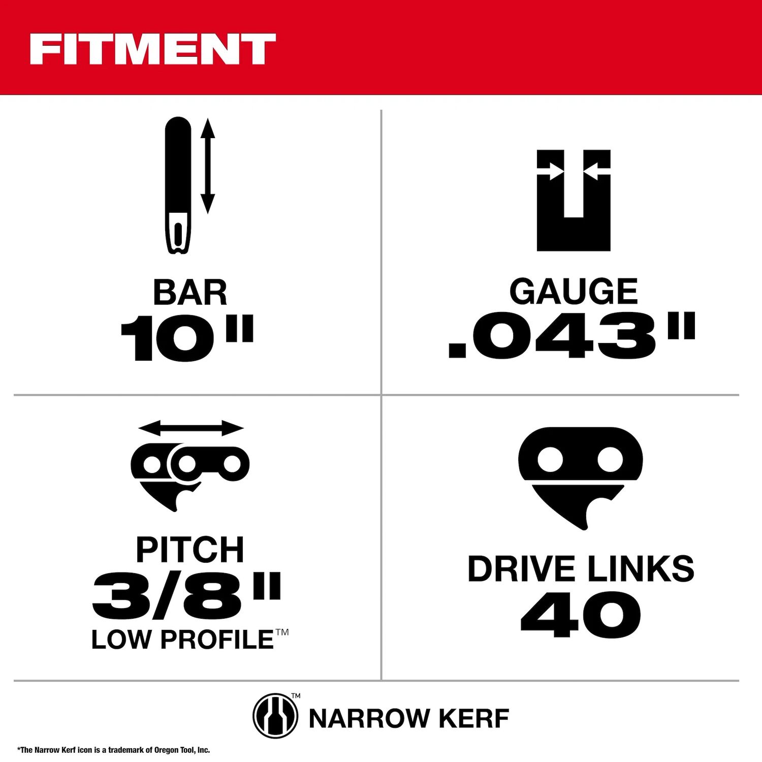 Milwaukee Saw Chain - 10 in