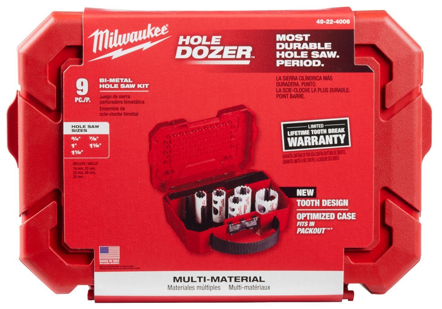 Milwaukee Hole Dozer General Purpose Hole Saw Kit, 9-Pc
