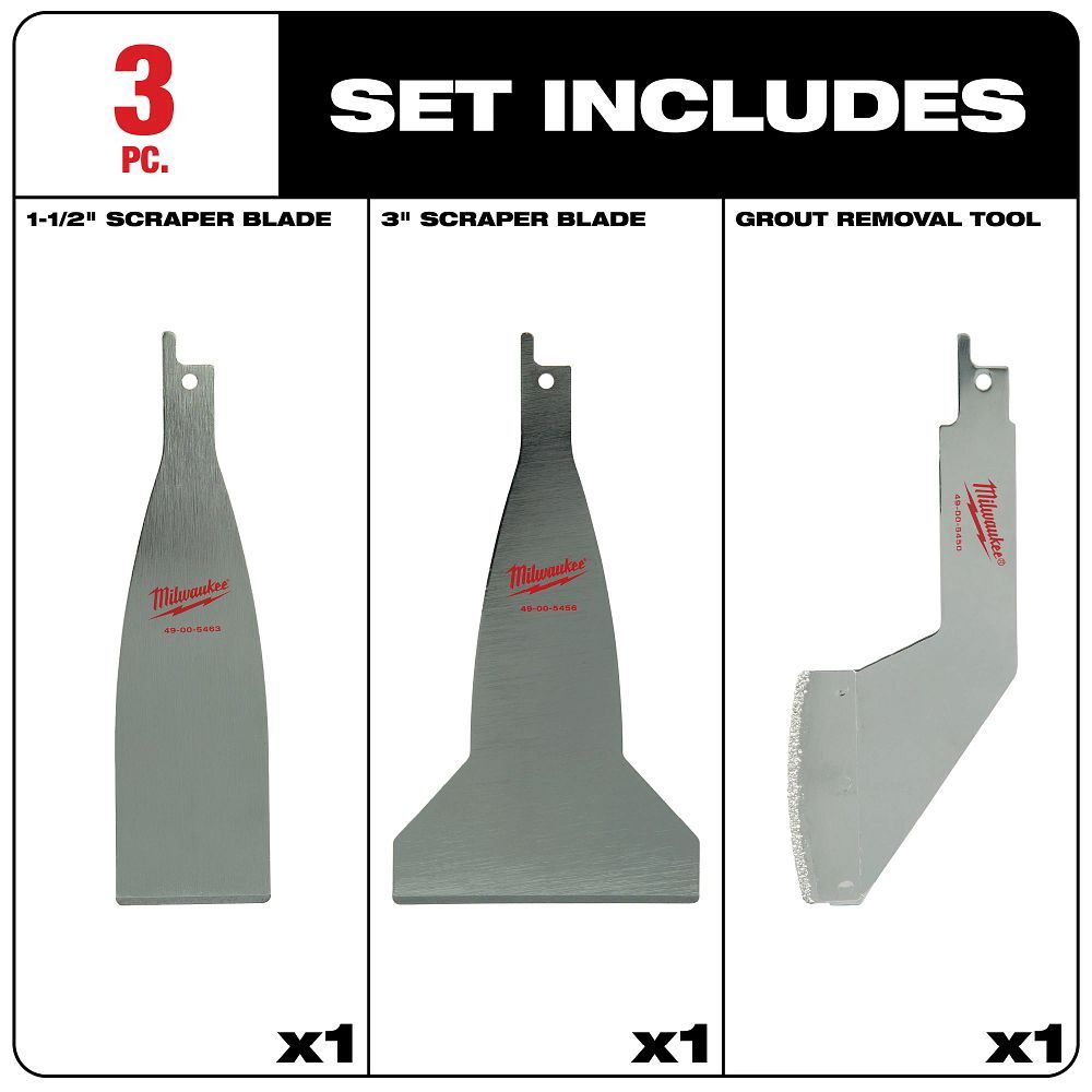 Milwaukee Sawzall Material Removal Blade Set, 3-Pc