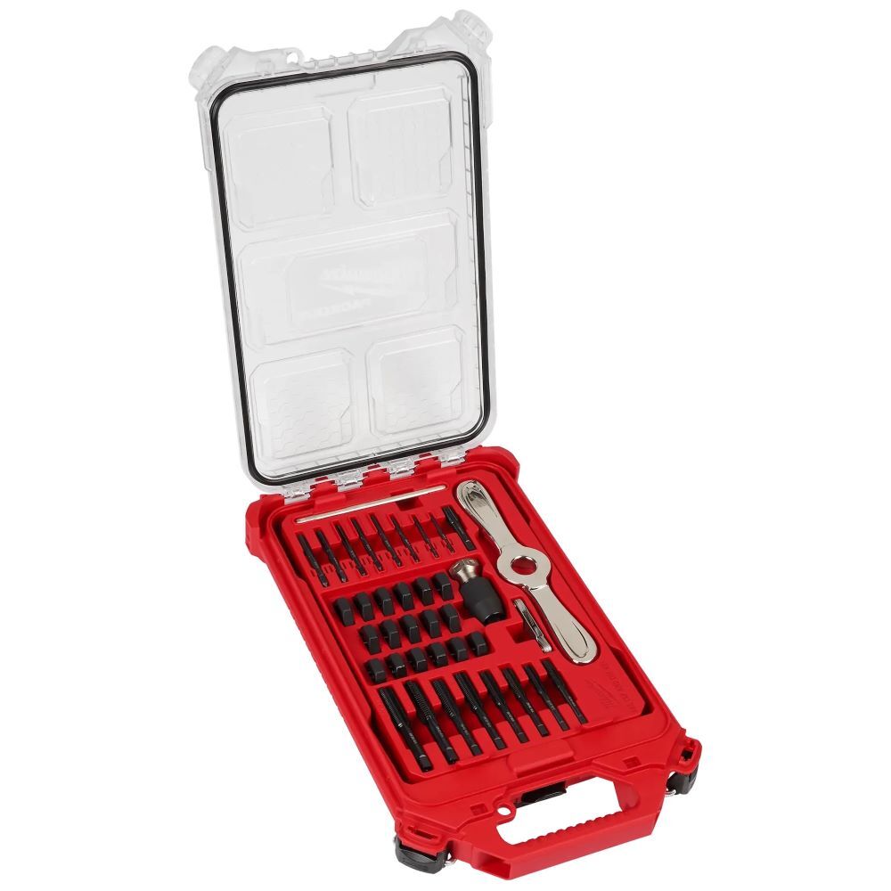 Milwaukee SAE Tap & Die Packout Set with Hex-Lok 2-In-1 Handle, 38-Pc