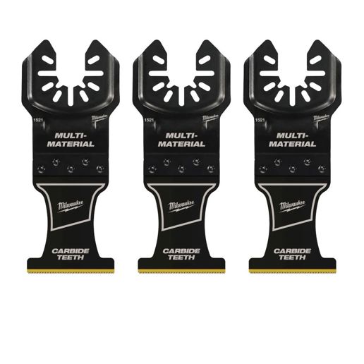 Milwaukee Universal Fit Open-Lok Carbide Teeth Multi-Material Multi-Tool Blade, 1-3/8-In, 3-Pk