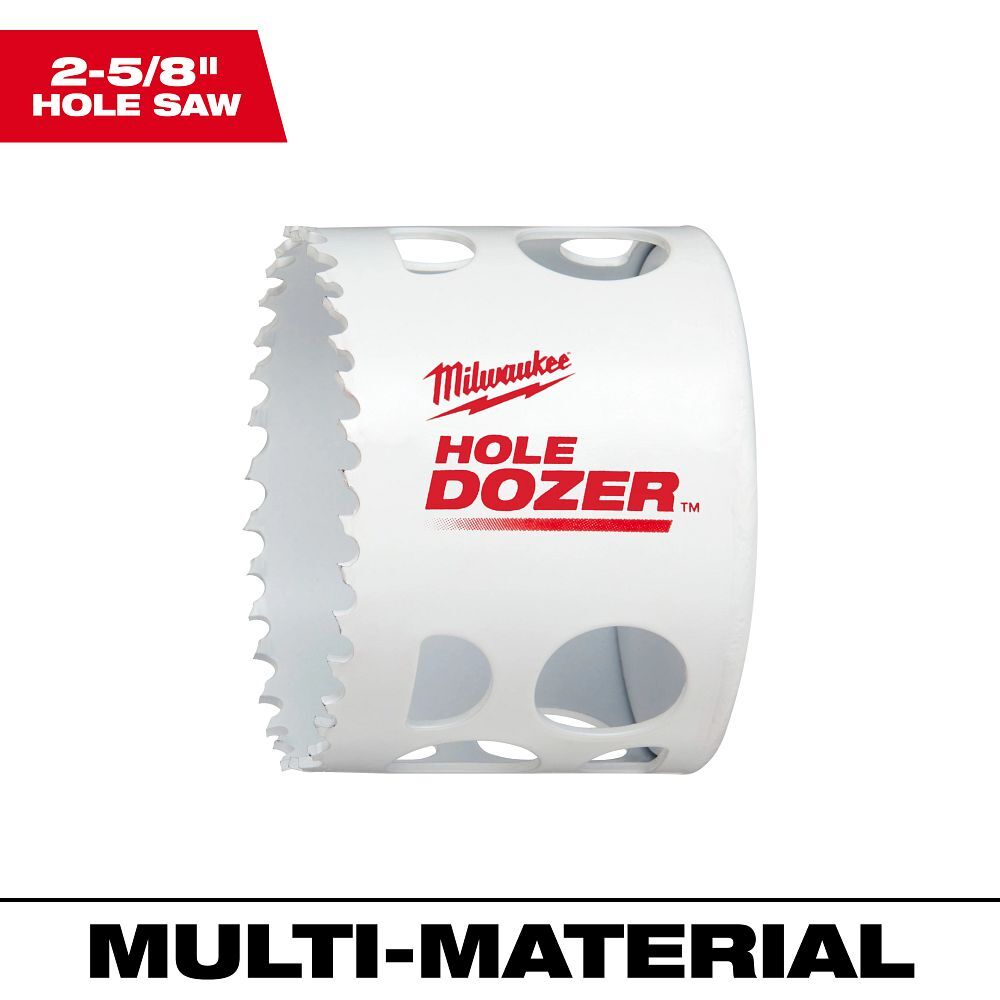 Milwaukee Hole Dozer Bi-Metal Cup Hole Saw, 2 5/8-In