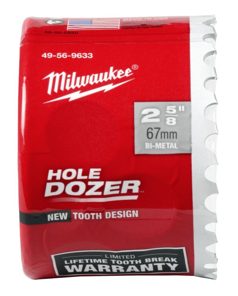 Milwaukee Hole Dozer Bi-Metal Cup Hole Saw, 2 5/8-In