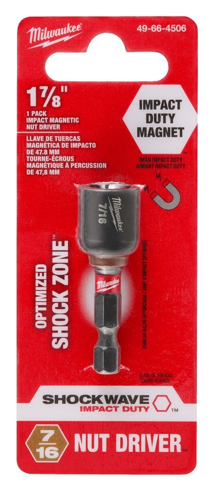 Milwaukee Impact Duty Magnetic Nut Driver, 7/16-In x 1 7/8-In