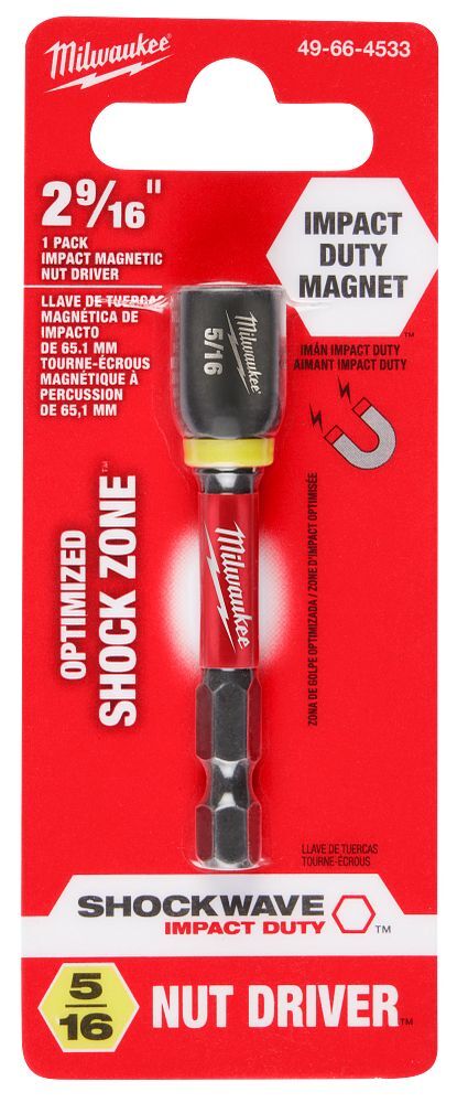 Milwaukee Impact Duty Magnetic Nut Driver, 5/16-In x 2 9/16-In