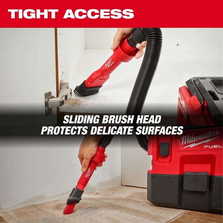 Milwaukee Air-Tip 2-In-1 Vacuum Utility Brush Tool
