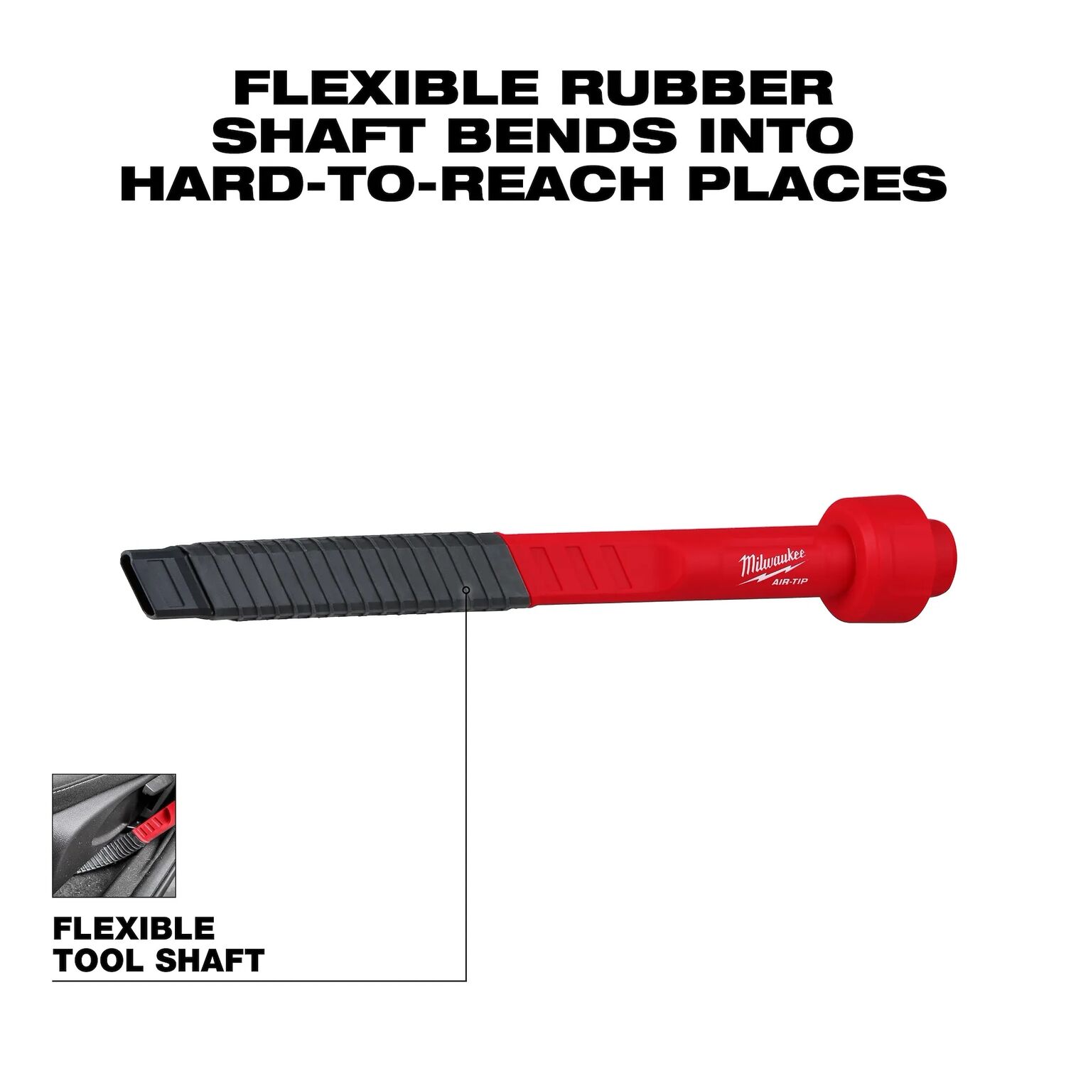 Milwaukee Air-Tip Flexible Long Reach Vacuum Crevice Tool