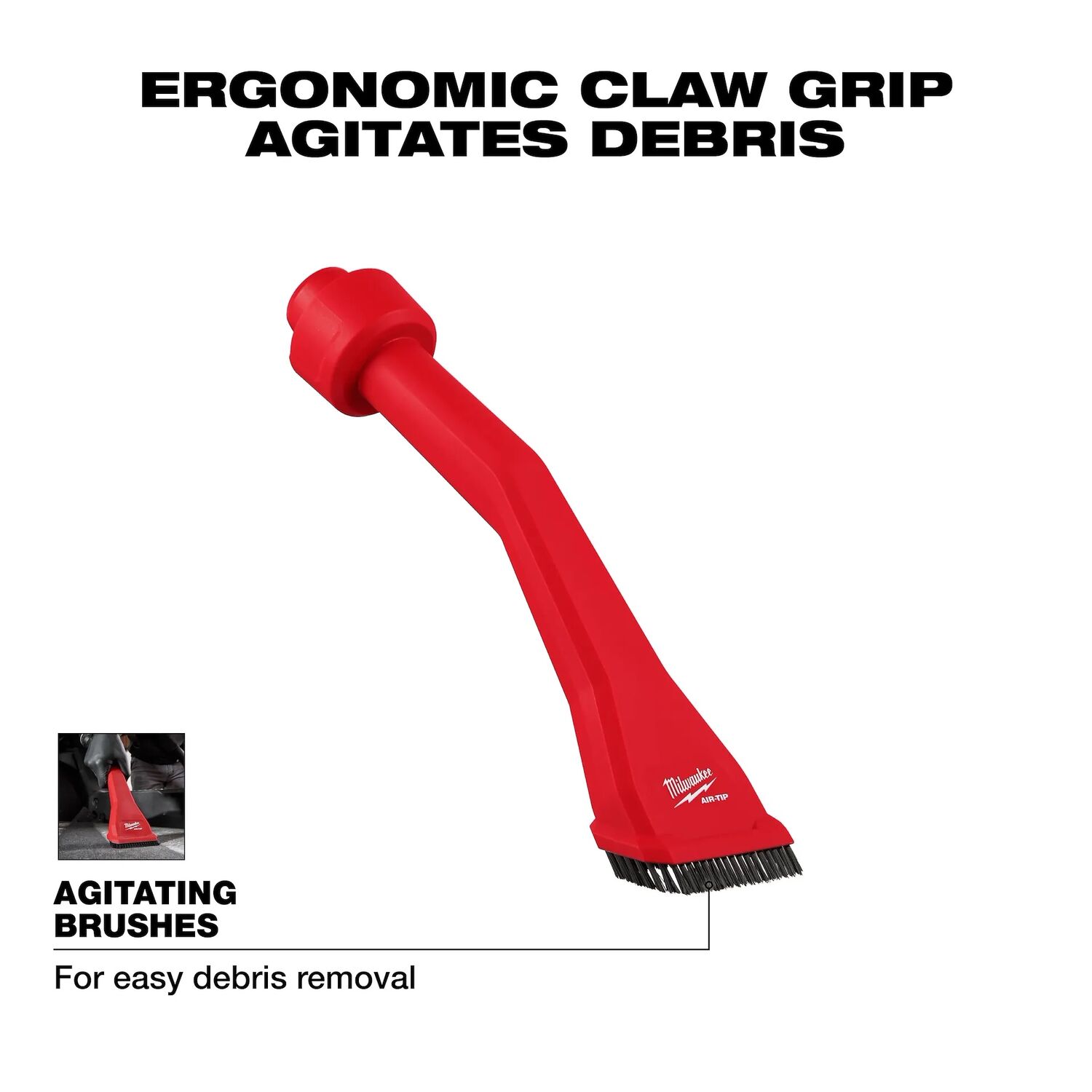 Milwaukee Air-Tip Vacuum Claw Utility Nozzle With Brushes