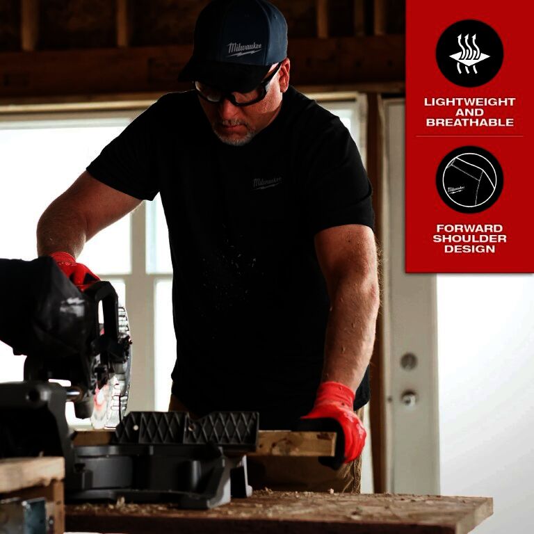 Milwaukee Men's FREEFLEX Hybrid Short Sleeve Work T-Shirt