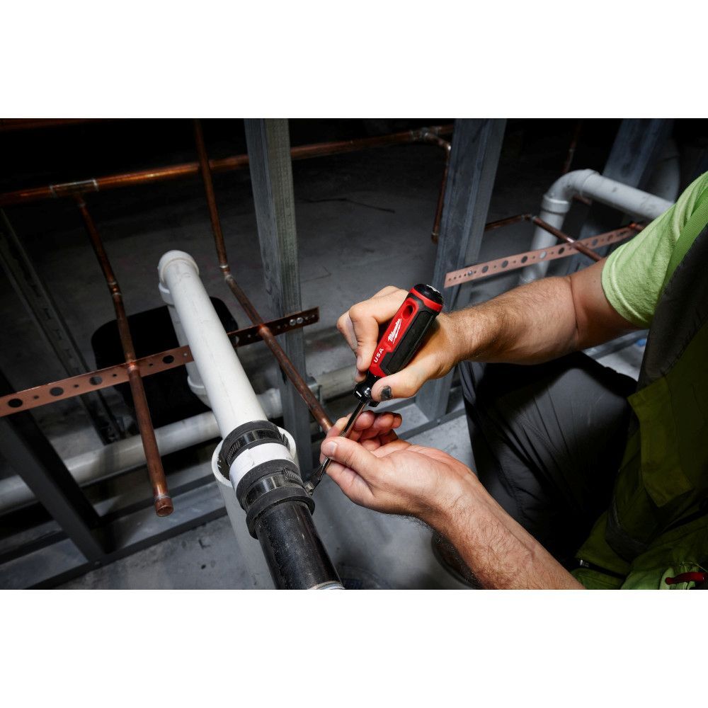 Milwaukee 3/8-In Slotted 8-In Cushion Grip Screwdriver (USA)