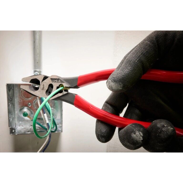 Milwaukee 9-In Lineman's Dipped Grip Pliers with Crimper & Bolt Cutter (USA)