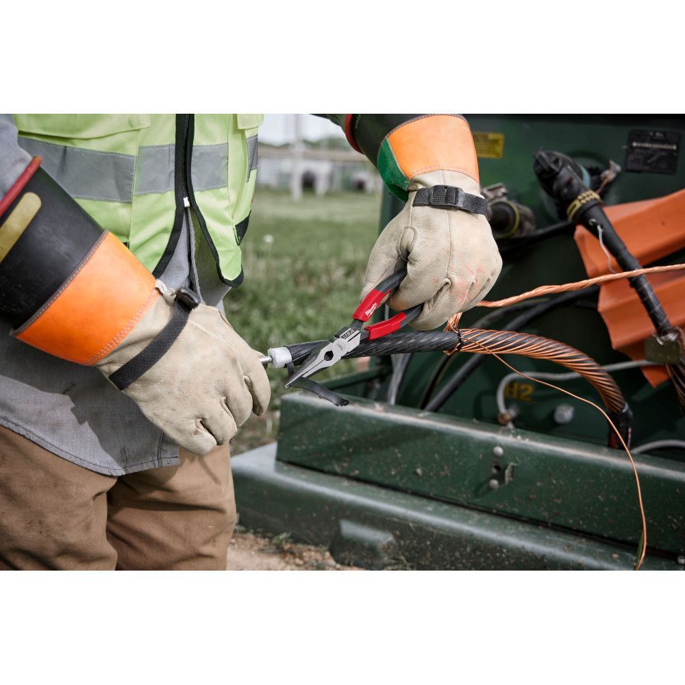 Milwaukee 8-In Long Nose Comfort Grip Pliers (USA)
