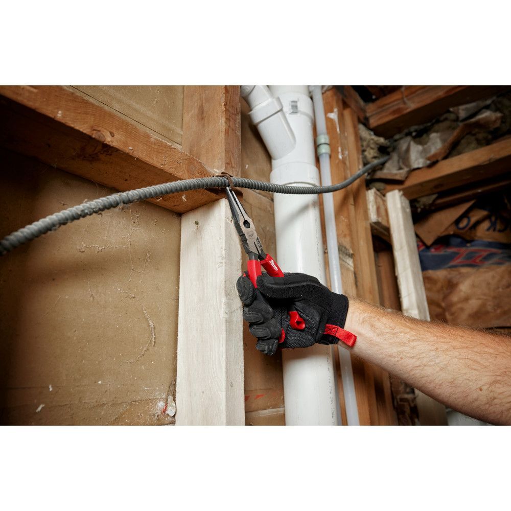 Milwaukee 8-In Long Nose Comfort Grip Pliers (USA)