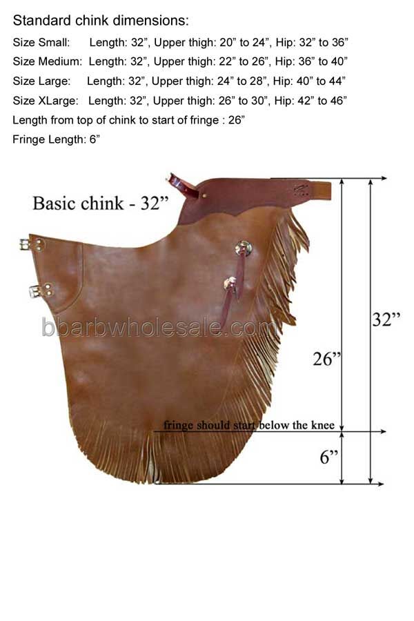 B Bar B Leather Special Basic Chink Chaps