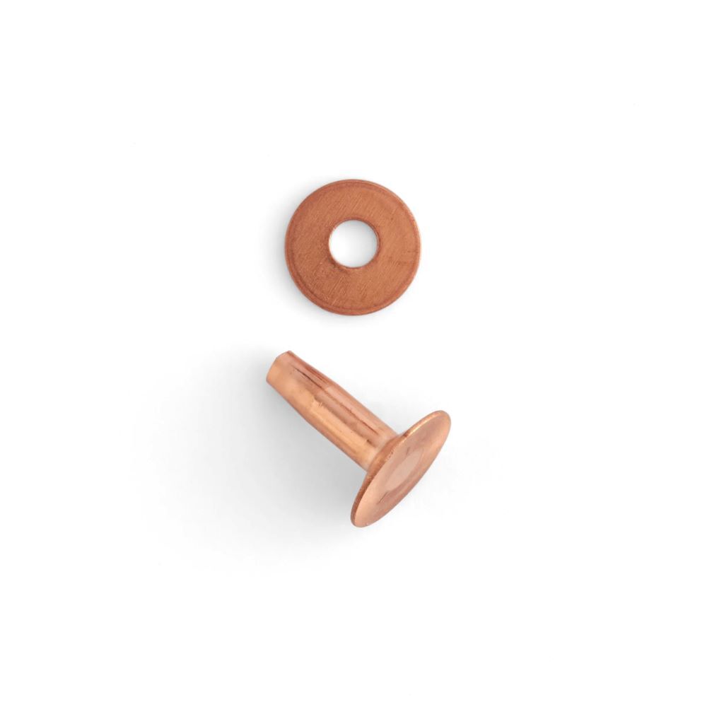 Tandy Leather Copper Rivets & Burrs, 1/2-In, #9, 50-Pk