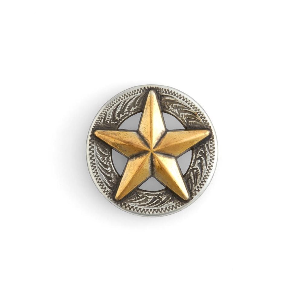 Tandy Leather 3-D Texas Star Conchos, 1-1/4-In