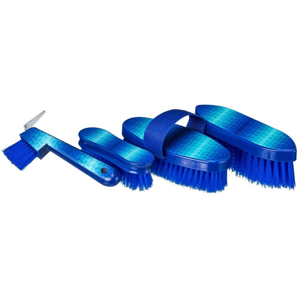 Tough-1 Blue Chevron Printed Brush Package, 4-Pk
