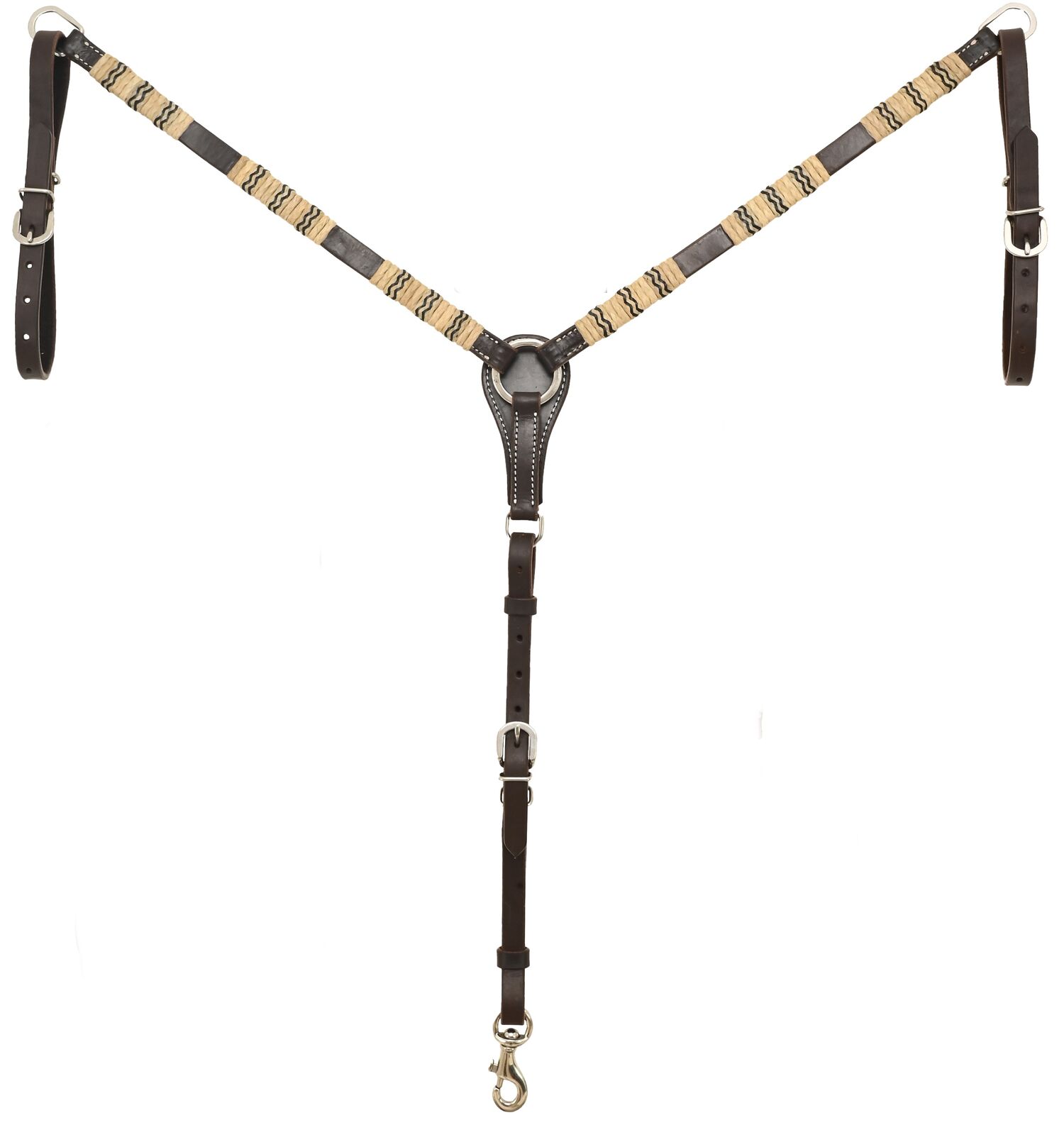 Oxbow Tack Chocolate Harness Rawhide Breast Collar