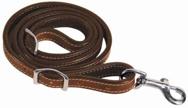 Buffalo Leather Tie Down - Dark Brown, 9 in X 2 in