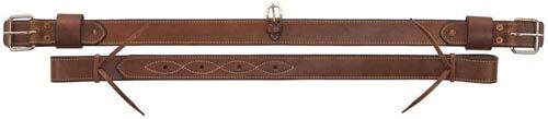 Buffalo Leather Back Cinch Billets - Chocolate, Leather, 1/34 in