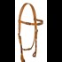 Buffalo Leather Browband Headstall With Rawhide Wrap