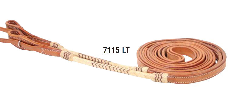 Buffalo Leather Split Reins - Dark Oil