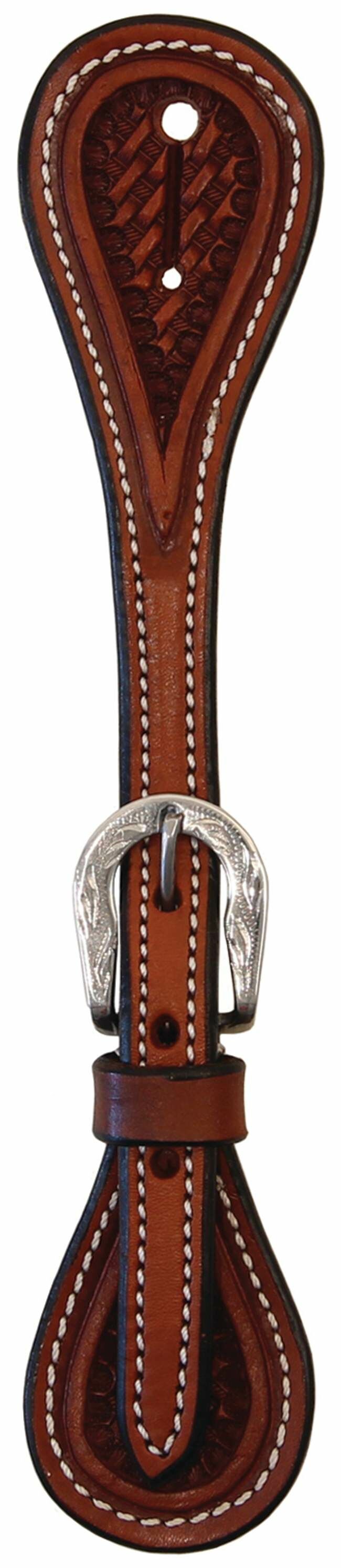 Buffalo Leather Youth Tooled Spur Strap