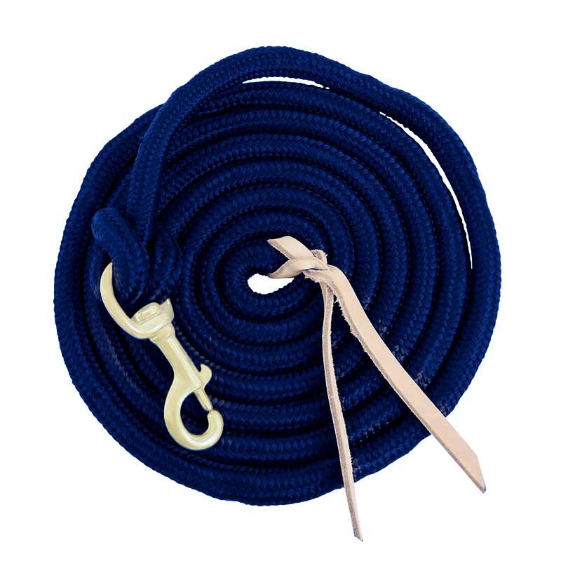 Partrade Navy Cowboy Lead With Bolt Snap, 5/8-In x 9-Ft