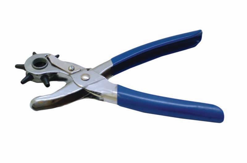 Partrade Leather Punch W/ Vinyl Handle - Blue, Metal, 11 in