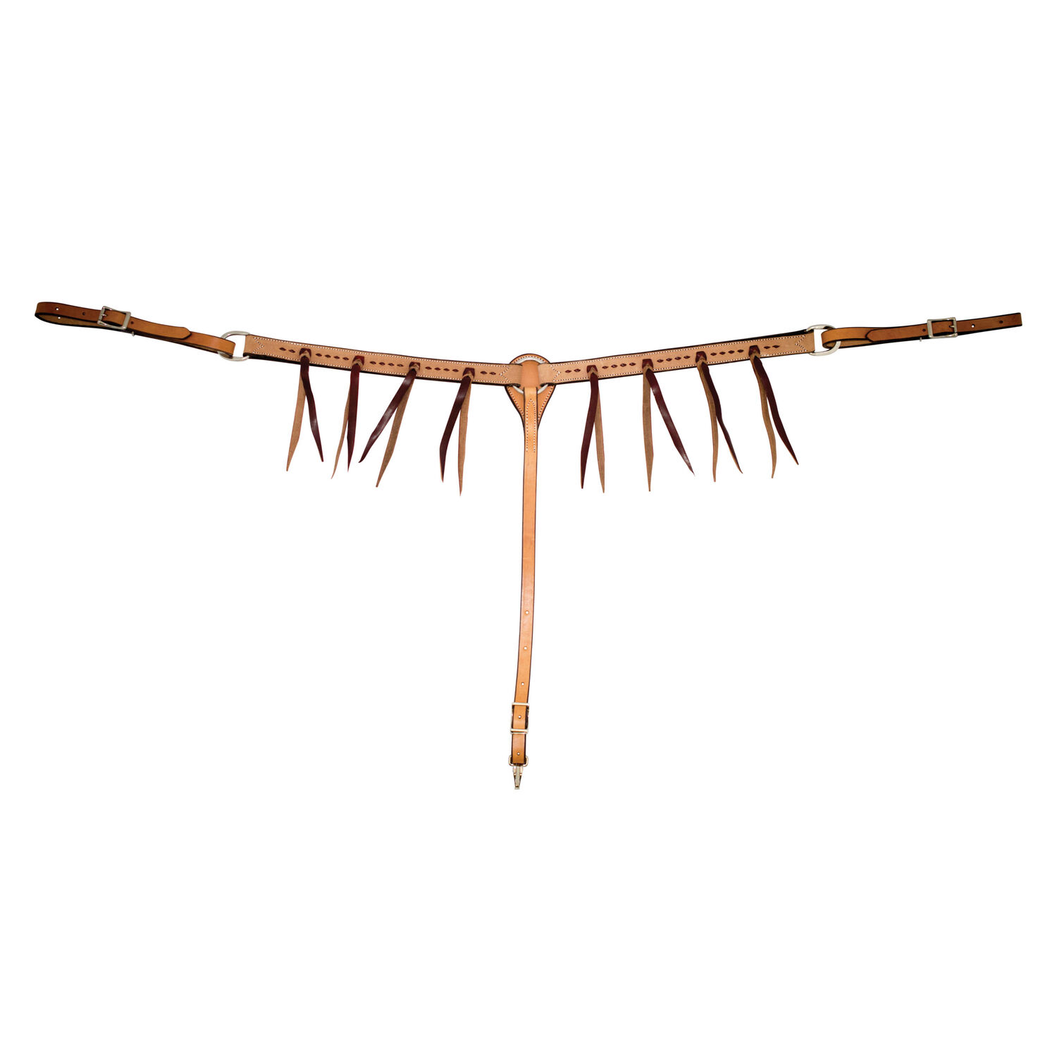 Partrade Golden Leather Roughout Saddle With Buckstitch And Latigo Strings