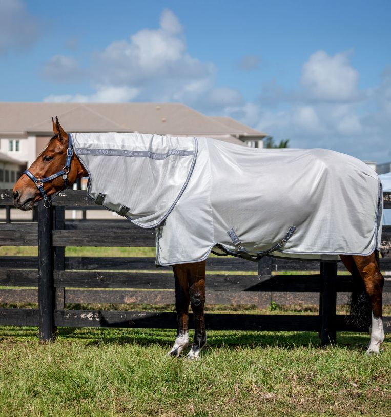 Horseware Silver Amigo Bug Rug Plus Fly Sheet, 75-In