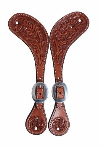 Pro Choice Ladies Muleshoe Oak Tooled Spur Straps
