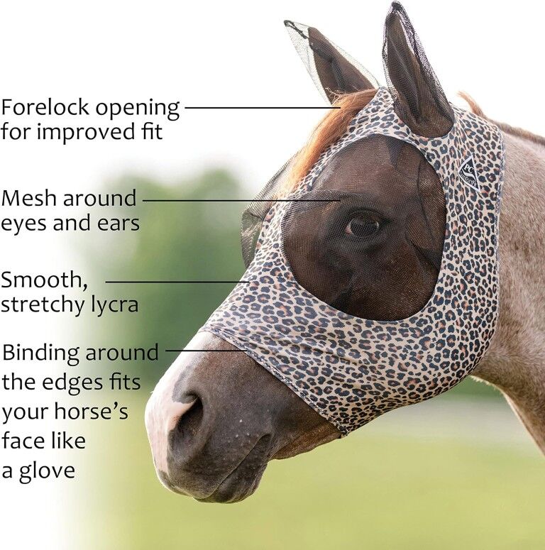 Professional's Choice Horse Comfort Fit Fly Mask Cheeta