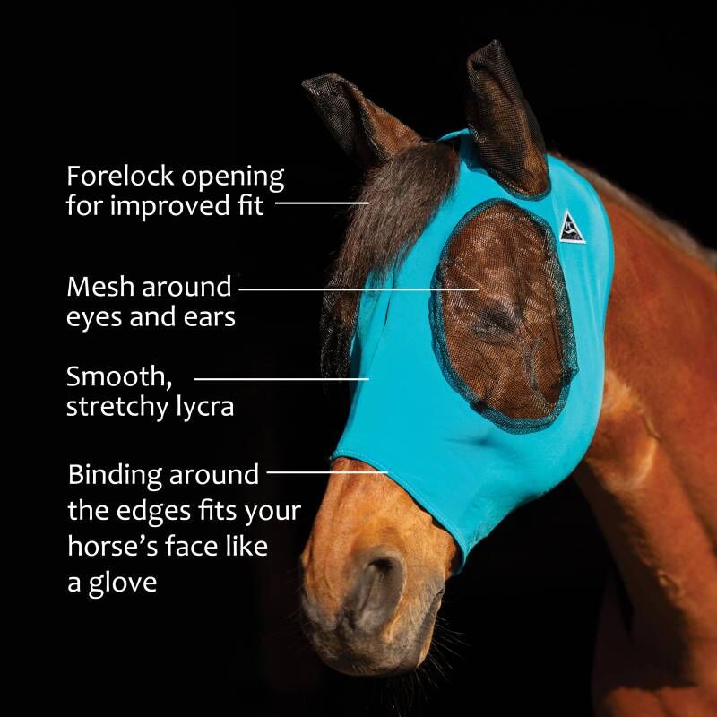 Professional Choice Pacific Blue Pony Comfort Fit Fly Mask