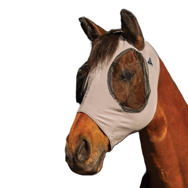 Professional's Choice Charcoal Horse Comfort Fit Lycra Fly Mask