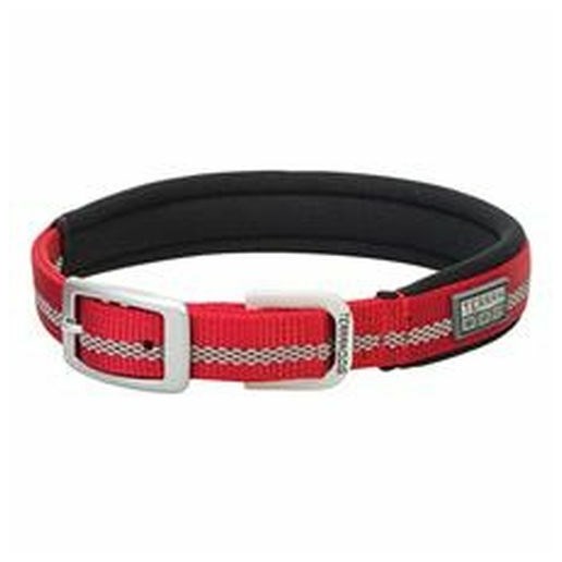 Weaver Leather Reflective Lined Dog Collar 13" - Red