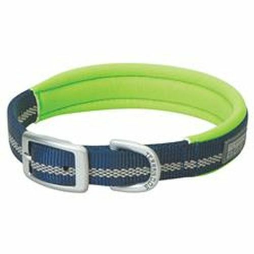 Weaver Leather Small Reflective Lined Collar - Navy/Lime, 3/4 X 15 in