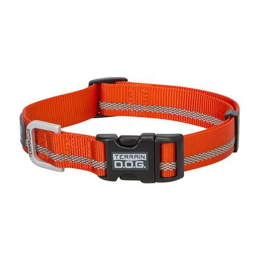 Terrain D.O.G. Large Orange Reflective Snap-N-Go Adjustable Nylon Dog Collar