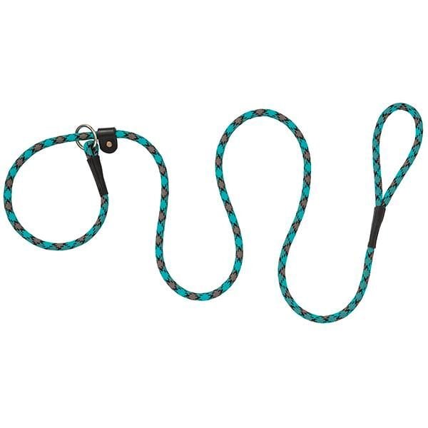 Terrain D.O.G. Teal/Gray/Black Bamboo Slip Lead, 7/16-In x 6-Ft