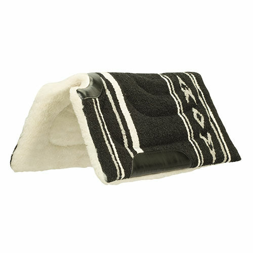 Weaver Leather Cut Back Saddle Pad - Black|Gray, Fleece