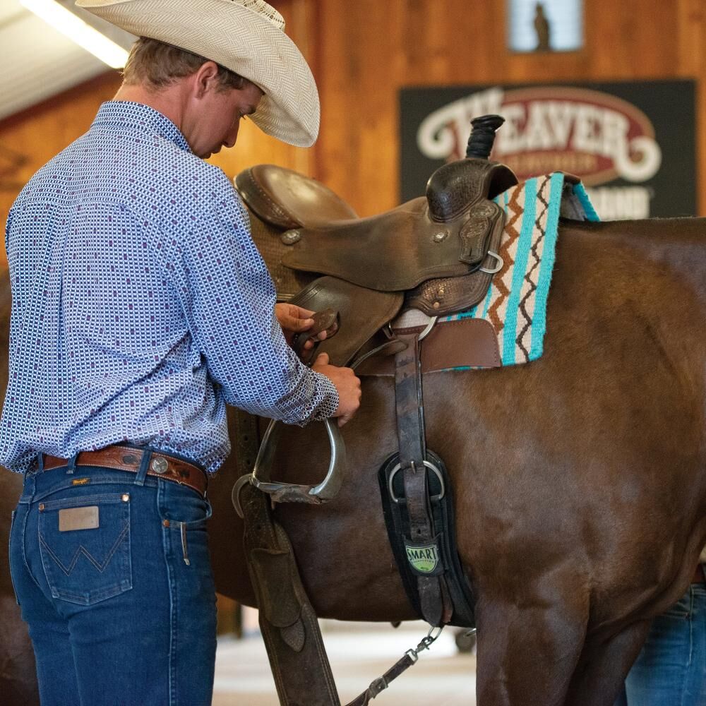 Weaver Leather Felt Lined Smart Brwon Roper Cinch, 36-In