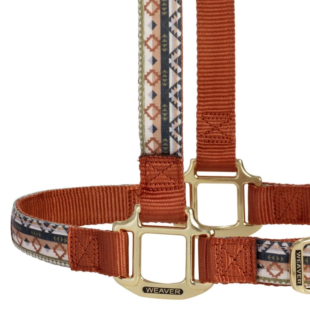 Weaver Leather Medium Trekking West Patterned Adjustable Halter, 1-In