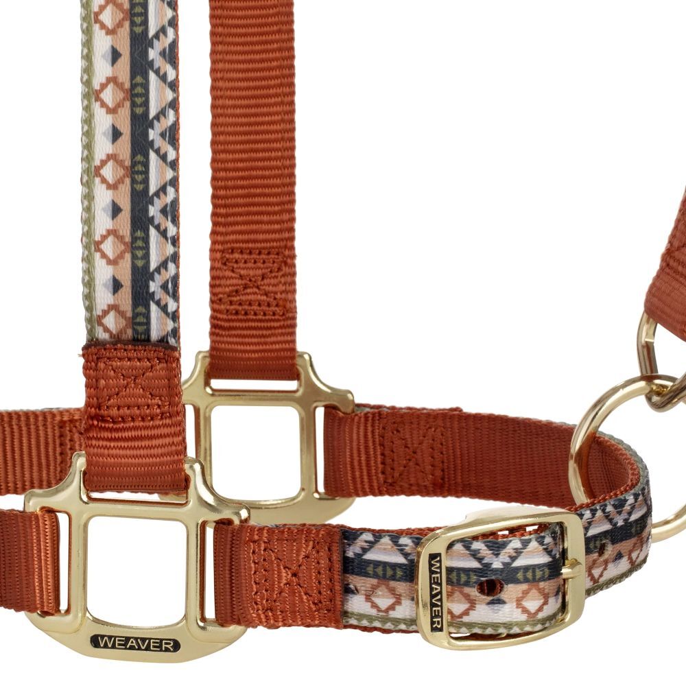 Weaver Leather Medium Trekking West Patterned Adjustable Halter, 1-In