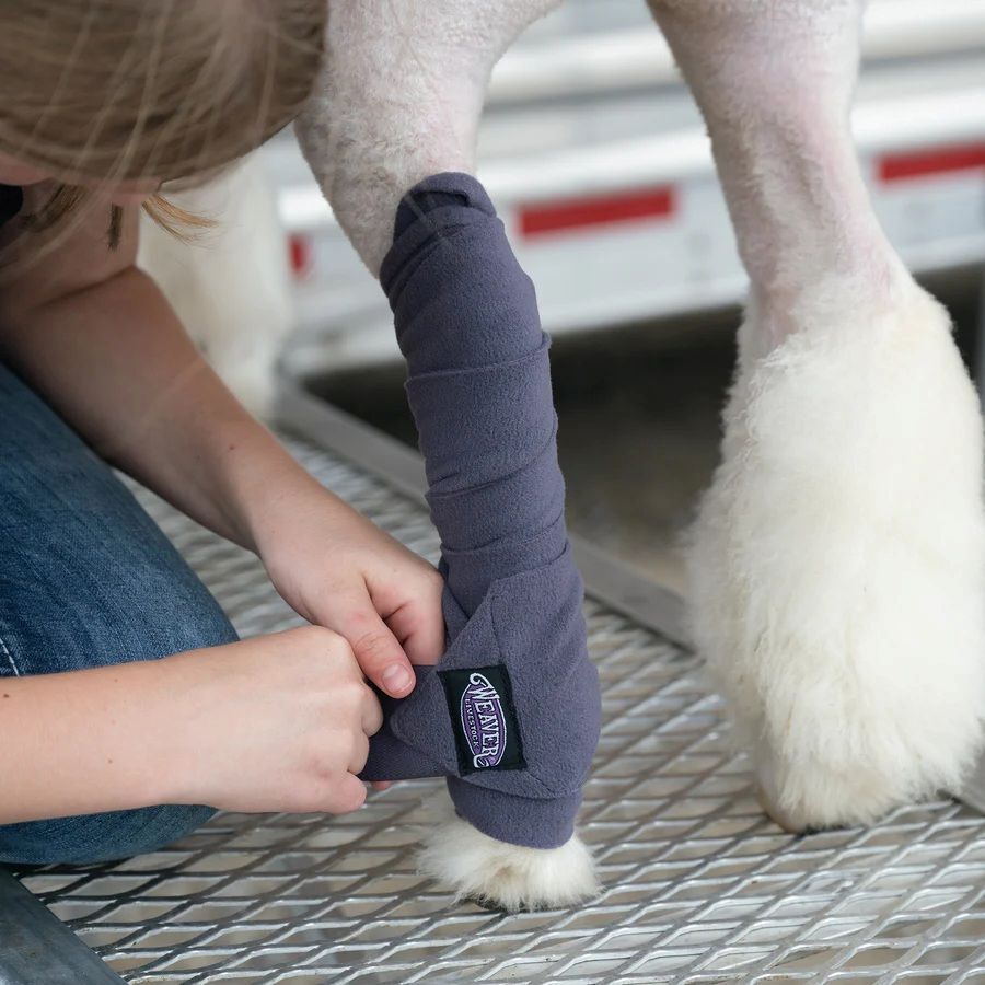 Weaver Leather Steel Sheep & Goat Fleece Leg Wraps, 4-In x 56-In, 4-Pk