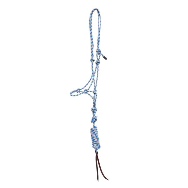 Weaver Leather Turquoise/Gold/Beige Average Rope Halter With Lead, 5/16-In