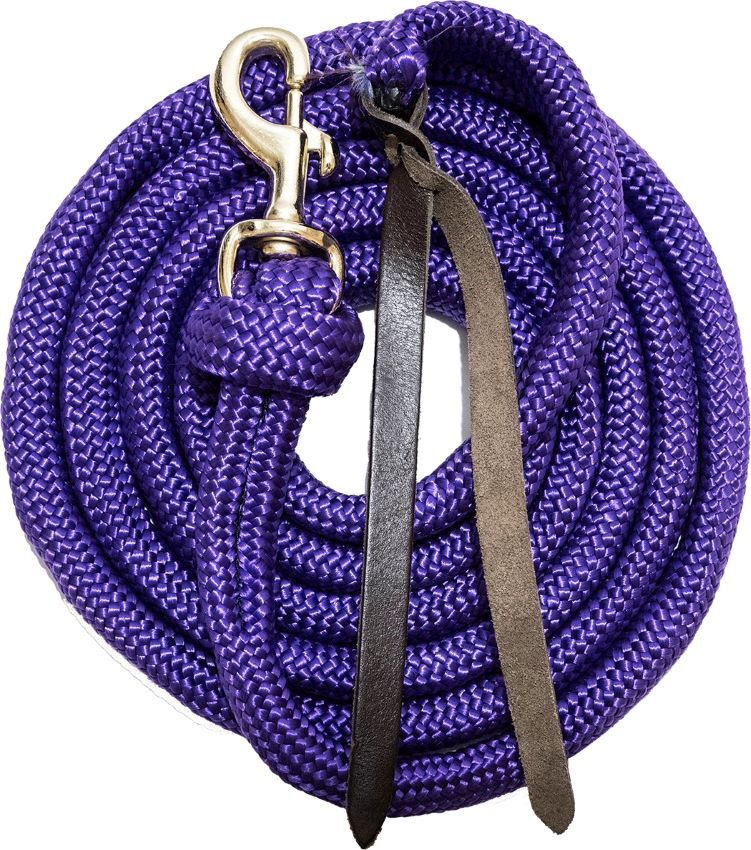 Mustang Manufacturing Purple Poly Cowboy Lead Rope, 5/8-In x 9-Ft
