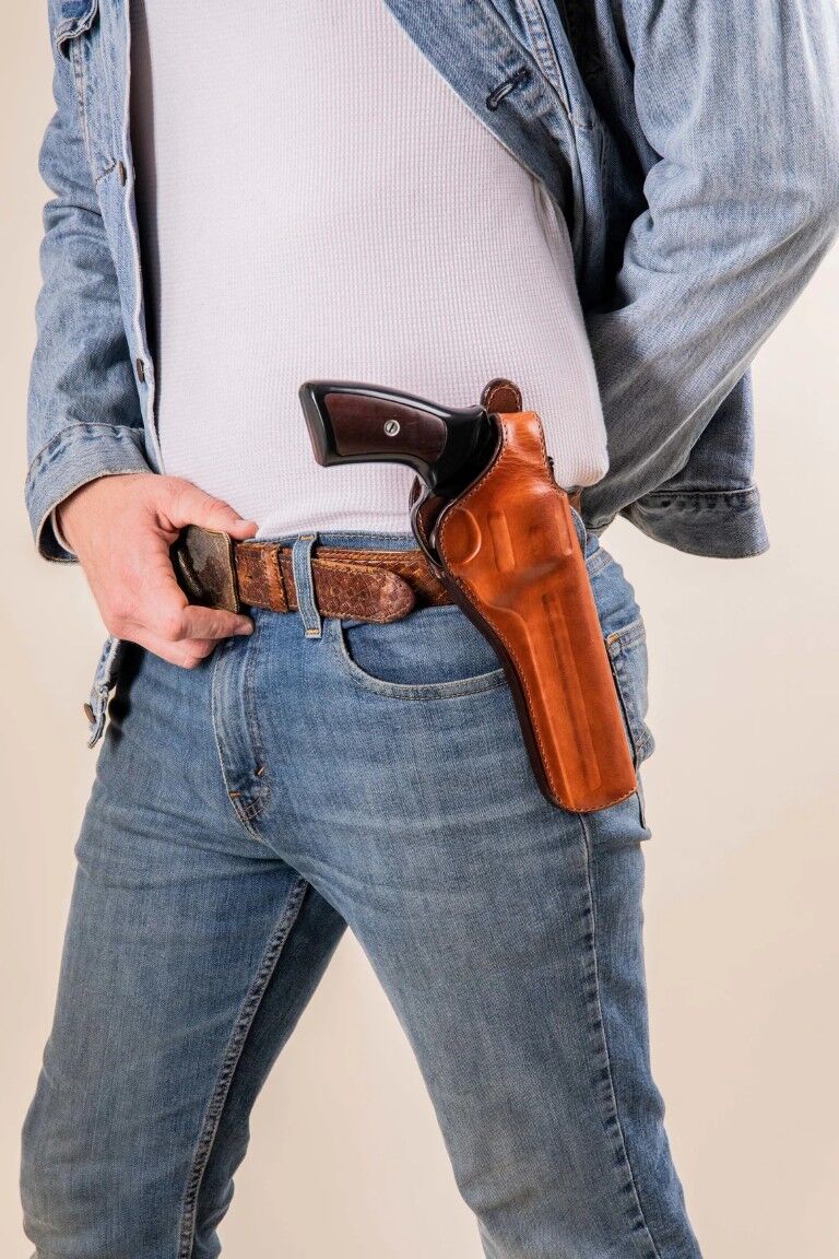 Bianchi Leather Cyclone Belt Holster For Ruger GP100