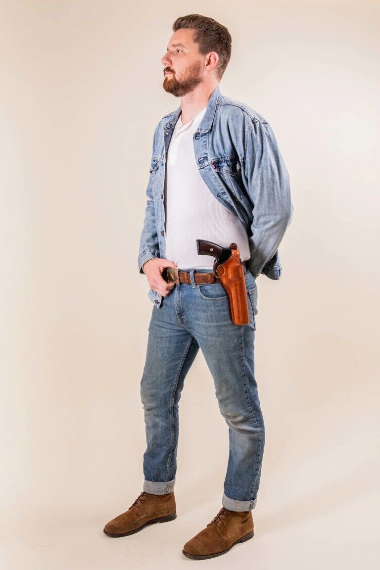 Bianchi Leather Cyclone Belt Holster For Ruger GP100