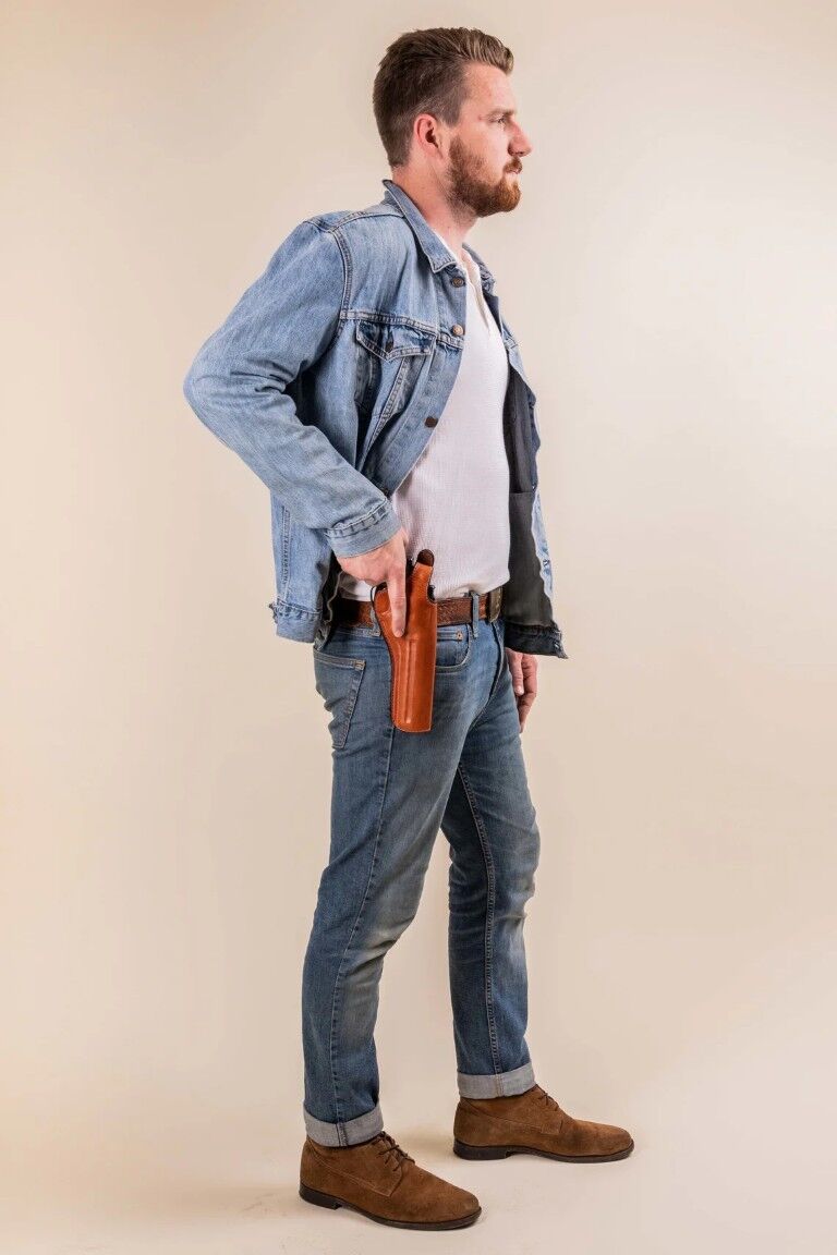 Bianchi Leather Cyclone Belt Holster For Ruger GP100