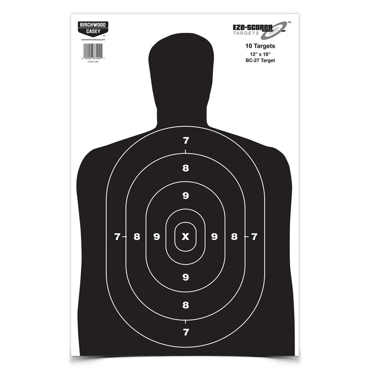 Birchwood Casey Eze-Scorer BC-27 Target, 12-In x 18-In, 10-Pk